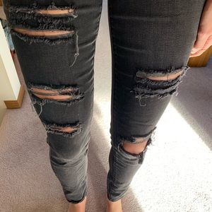 Ripped American eagle black jeans
